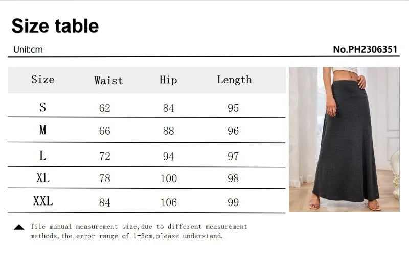 KIDCRKJ Long Skirt Women Autumn 2026 New Skirts Knitted Solid Urban Office Lady Fashion Clothes High Waist Maxi Skirts Faldas