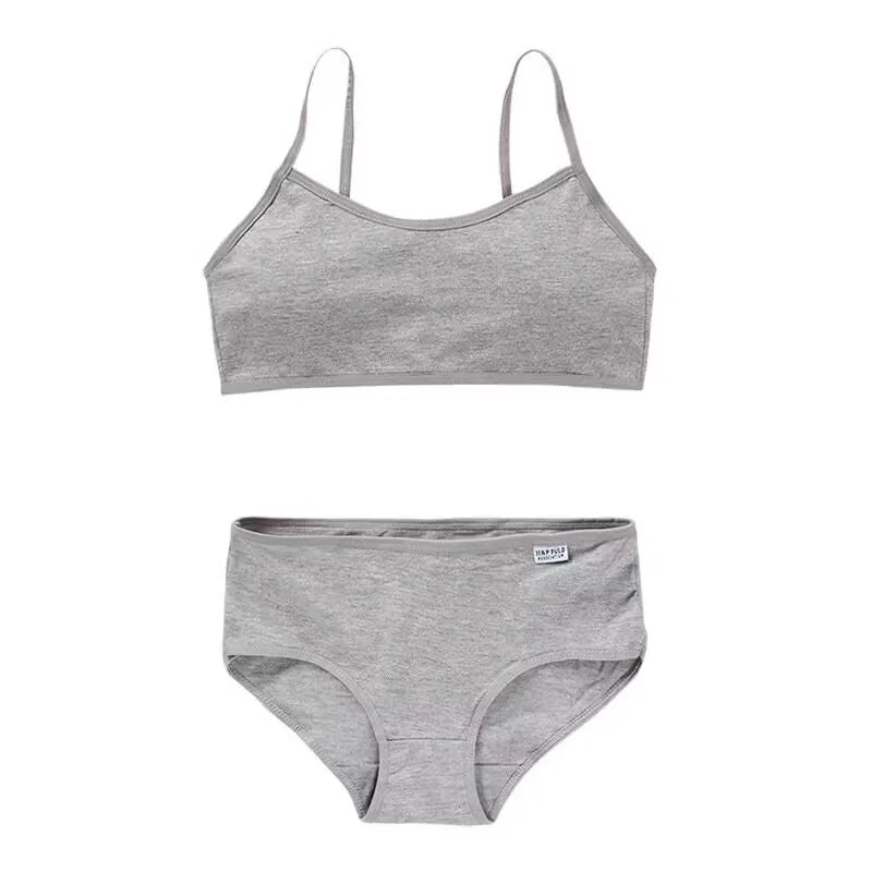 Kids Girls Training Bras Set Girls Teenage Underwear Cotton Tank Tops for 8-14 Years