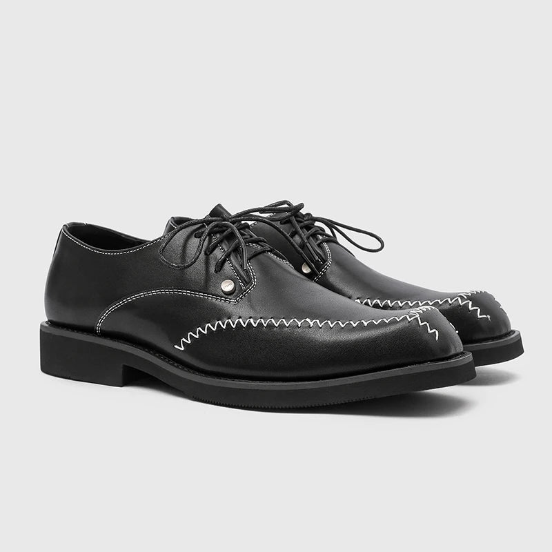 Hot Selling Men's Genuine Leather Shoes Europe America Thick Soled Wedding Shoes for Groom Fashionable Men's Business Shoes
