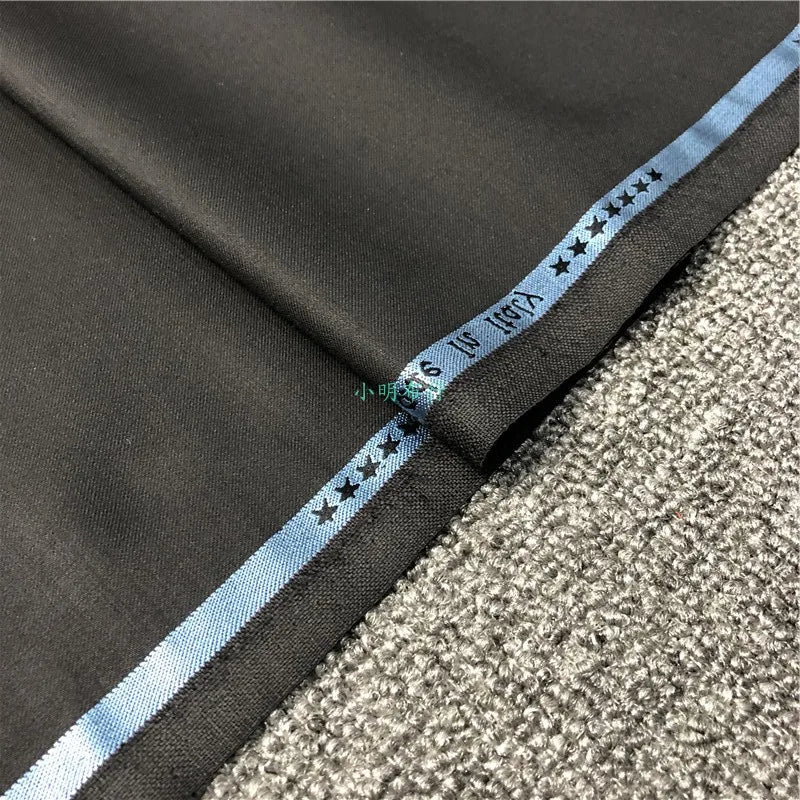 80% Suit Fabric Worsted Wool Suit Pants High Quality Men's Fabrics Classic Navy Blue Gray Black Atiku Fabric for Men By Meter