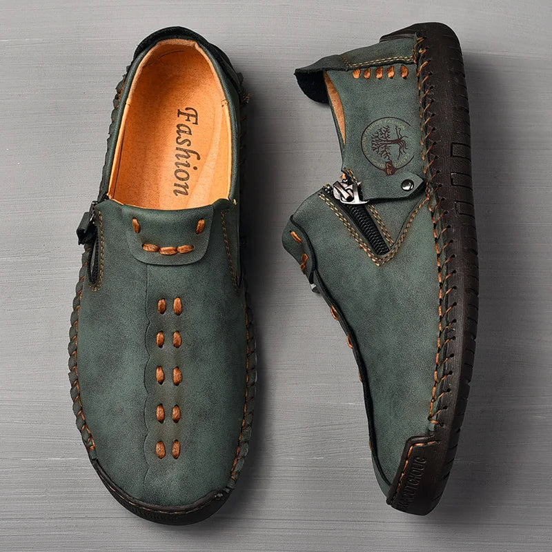 Men Casual Leather Shoes Comfortable Anti-slip Flat Shoes Soft Leather Shoes Hot Sales Free Delivery of Men Shoes In Large Size