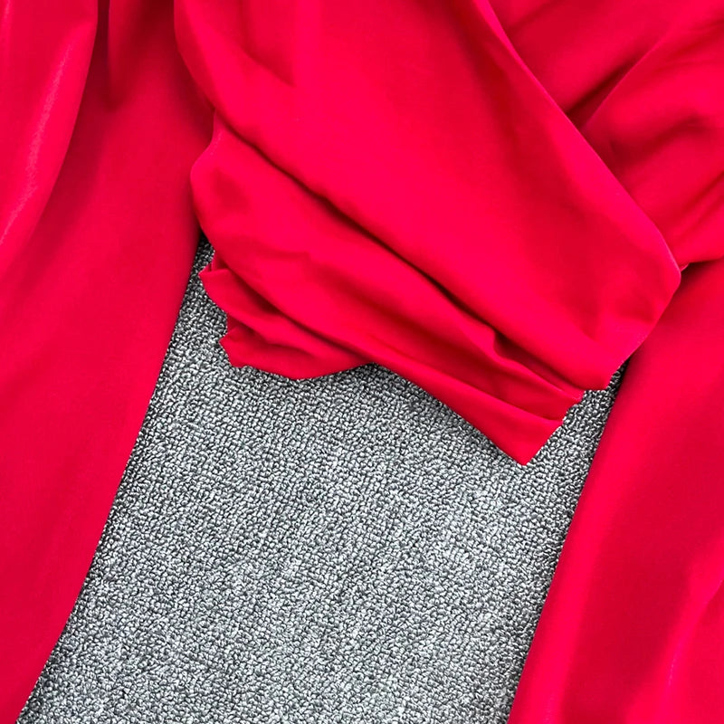 Beiyingni 2022 Spring Summer V-neck Blusas Women Plain Sexy Elastic Long Puff Sleeve Blouses Ladies Chic Ruched Crop Tops Female