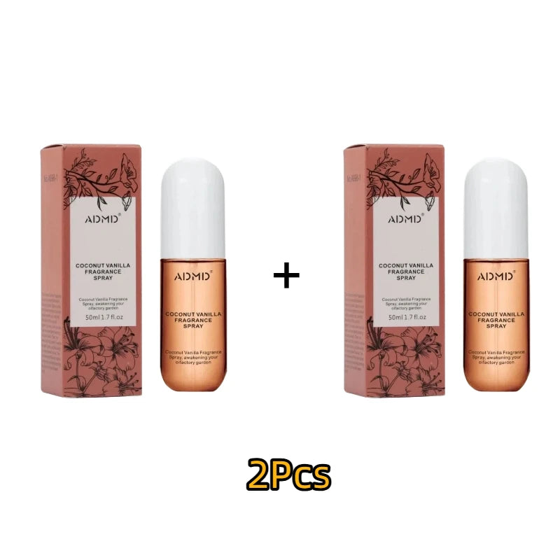 1PCS 2PCS Coconut Perfume Sprays – Dual-Use Hair & Body Freshener with Long-Lasting Aroma,Compact & Travel-Ready Fragrance Spray