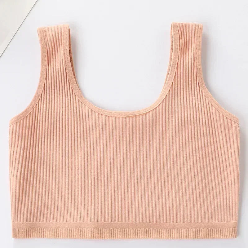 Girls Bra Crop Tops for Teens Underwear Breathable Kids Sports Training Bras Children Soft Cotton Teenager Clothing