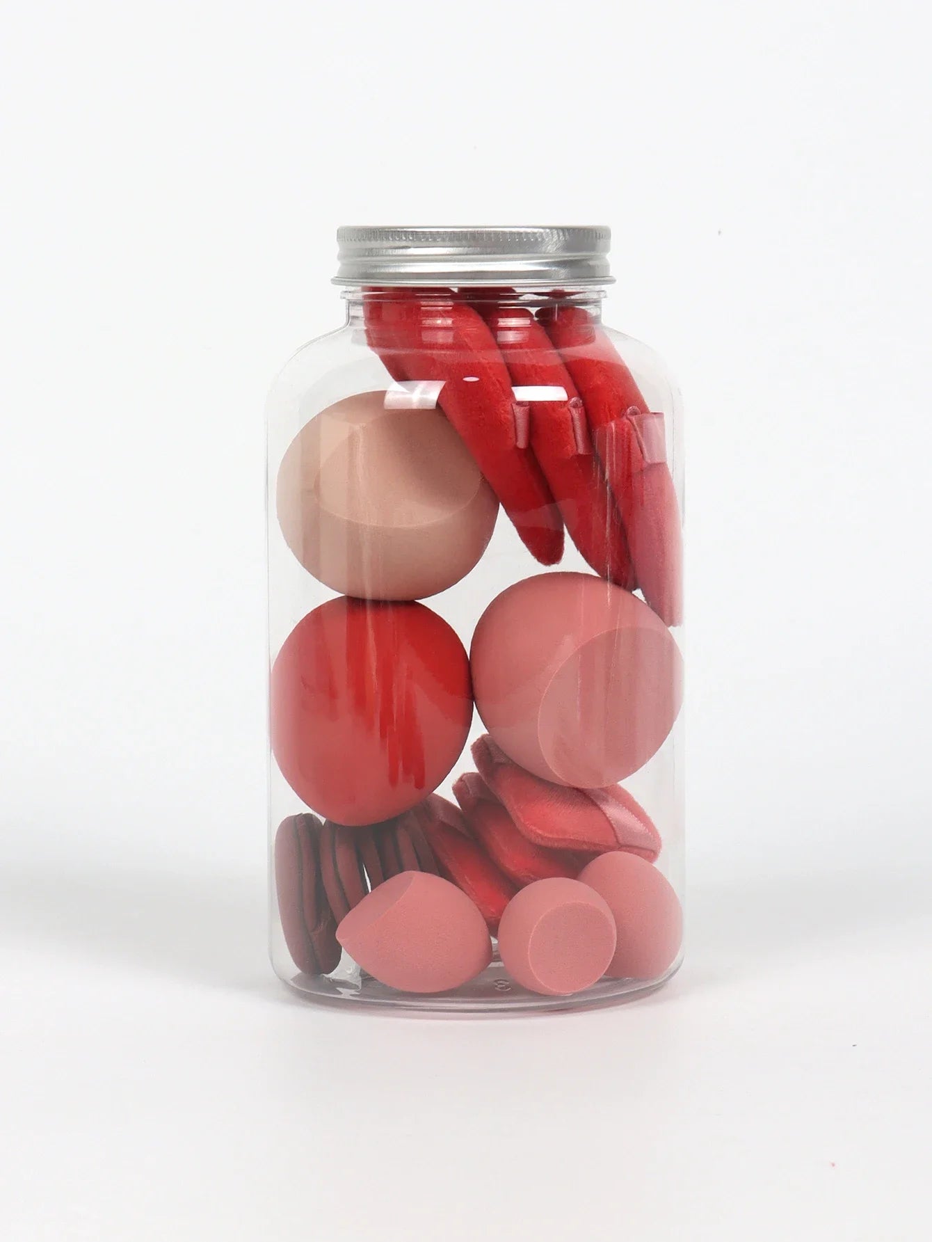15Pcs Premium Powder Puffs with Storage Jar - Makeup Blending Sponges Set for Face Foundation & Loose Powder Kit
