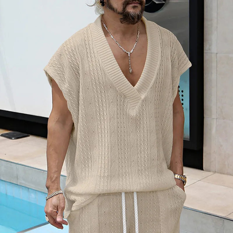 Summer Hot Selling Men's New Comfortable and Breathable Daily Outdoor Holiday Casual Loose Top Vest in Europe and America