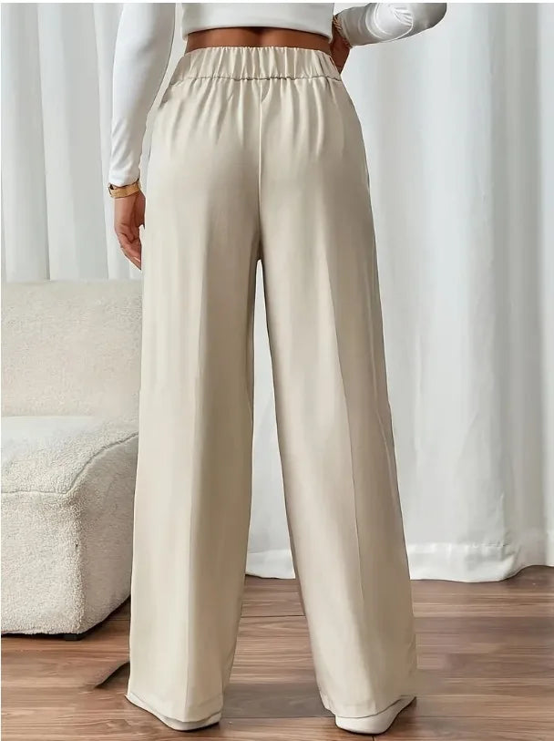 Women's Trousers Casual High-waisted Trousers Loose Temperament Versatile Office Female Straight Long Pants 2025