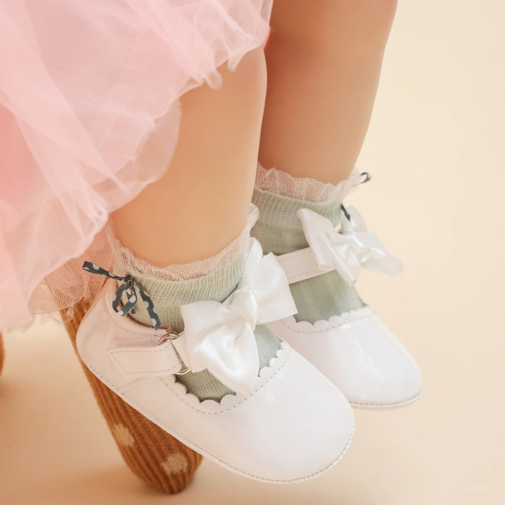 KIDSUN Newborn Baby Girl Shoes PU Leather Bowknot Dress Shoes Infants Rubber Non-Slip Toddler First Walker Baby Shoes Girls