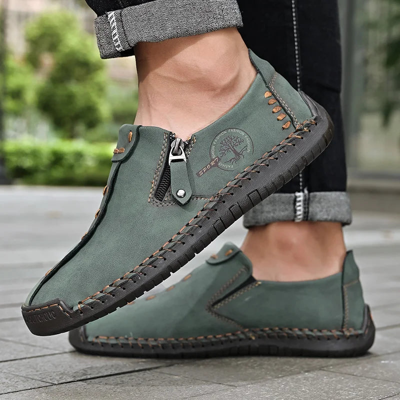 Men Casual Leather Shoes Comfortable Anti-slip Flat Shoes Soft Leather Shoes Hot Sales Free Delivery of Men Shoes In Large Size