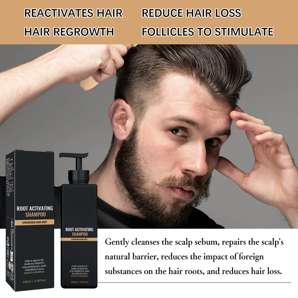 Hair Growth Shampoo for Men Strengthen Scalp Nourishing Anti Hair Loss Moisturizing Repairing Non-greasy Oil Control Clean 100ml