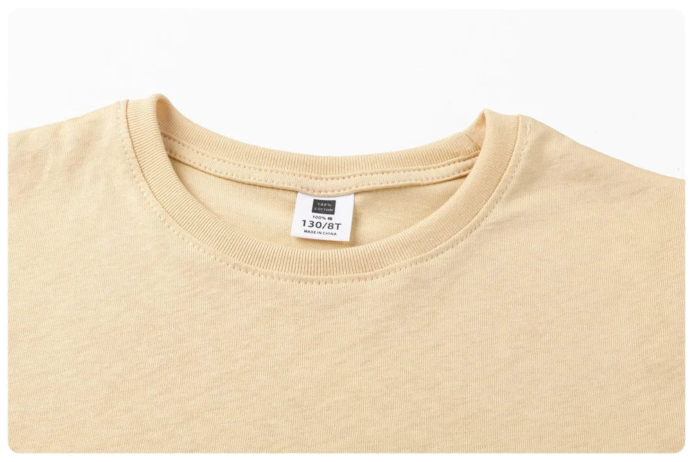 Teens Music Headset/Headphone Print T Shirts Boys Cotton Fashion T Shirt Children Summer Short Sleeve Trendy Loose DJ Tee Tops
