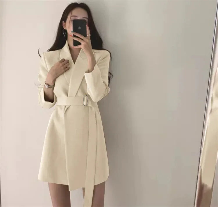 Women's Blazers New in Outer wears New in Casual Temperament High Quality Jacket Ladies Tops White Official Blazer Women