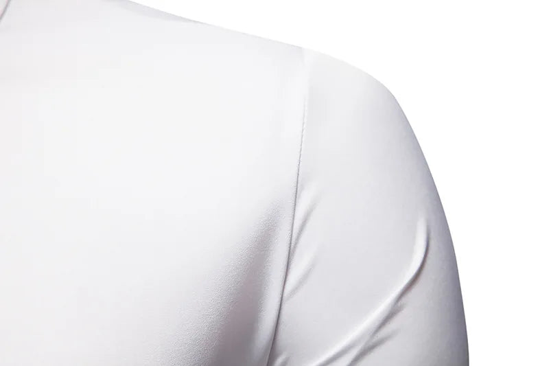 Men's Irregular Oblique Button Up Dress Shirts Streetwear Luxury Elegant Embroidery Business Shirt Chemise Homme Mens Blouses