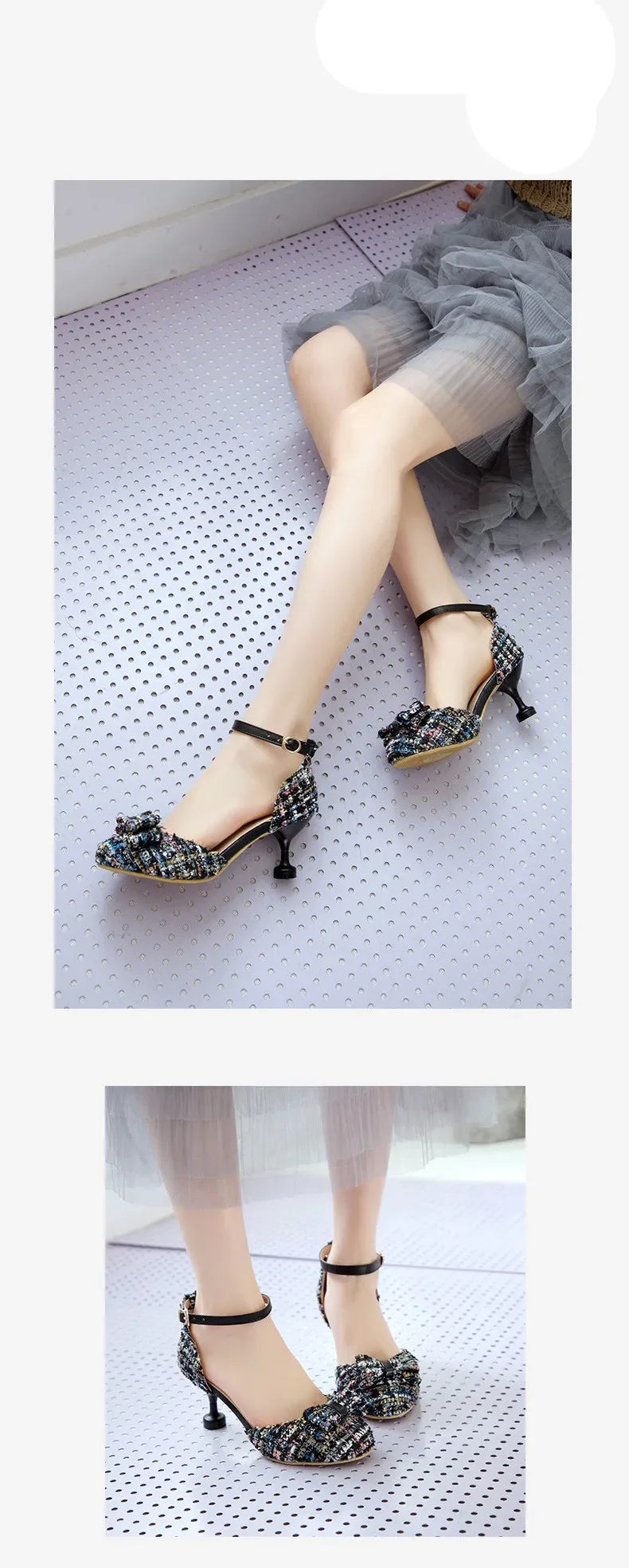 Girls High Heels Princess Shoe  Kids Thin Heel Sandals Kids Wedding Shoe