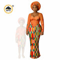 African Print Long Dresses for Women Family Outfits Dashiki Couple Clothes Mom and Daughter Dresses Ankara Outwear 25F029