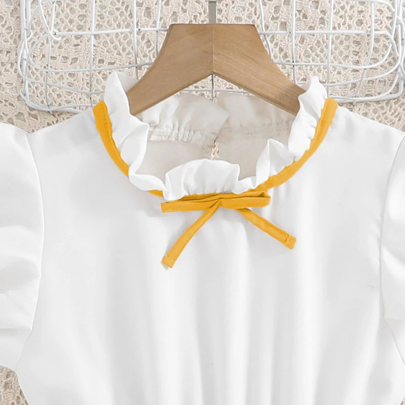 Kids Dress For Girls 8-12 Years Summer Girls Elegant Classic Fashion Intellectual Dress Birthday Party Dress For Children
