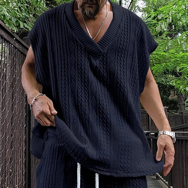 Summer Hot Selling Men's New Comfortable and Breathable Daily Outdoor Holiday Casual Loose Top Vest in Europe and America