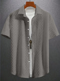 Men's Summer Short Sleeve Shirt Casual Comfortable Button-Up Floral Print Versatile Stylish Collared Leisure Wear 2026