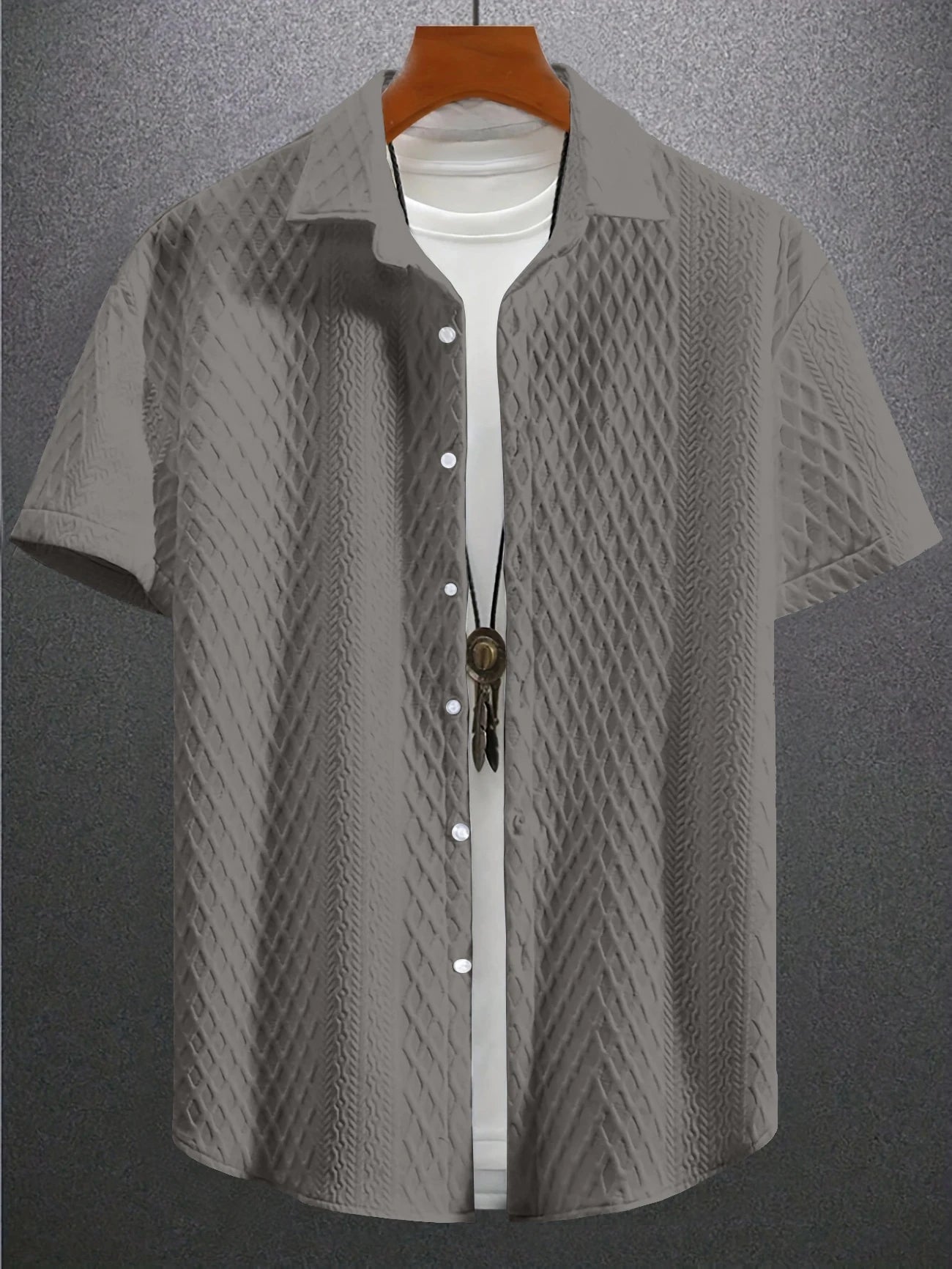 Men's Summer Short Sleeve Shirt Casual Comfortable Button-Up Floral Print Versatile Stylish Collared Leisure Wear 2026