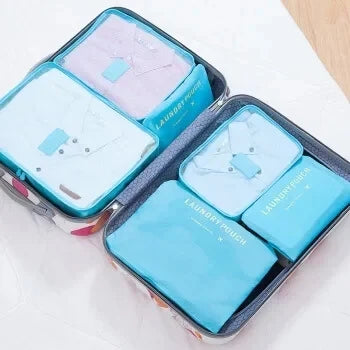Travel 6-piece Storage Bag Set, Travel Luggage Sorting Bag, Clothing Packaging Bag, Breathable and Moisture-proof Storage Bag