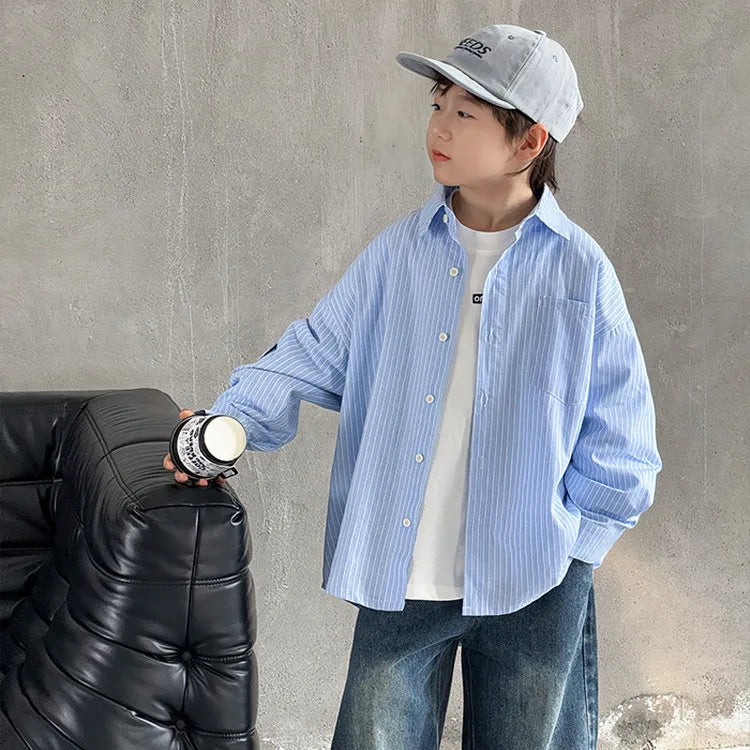 Baby Kids Print Blouses Fall Boys Long Sleeve Shirts 2025 New boys shirts boy top clothes Blouse Back to School Outfit Costume