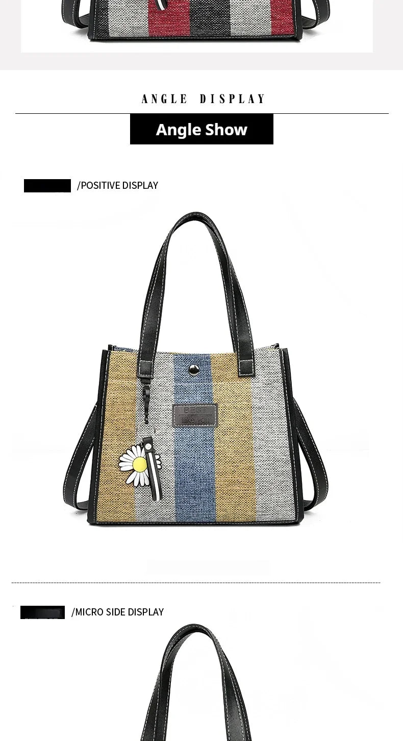 Fashion Messenger Bags For Women Shoulder Ladies Designer Handbag Solid Large Capacity Casual Canvas Shoulder Female Bag