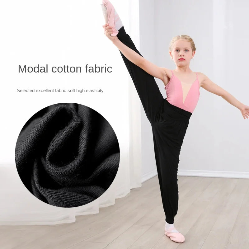 Kid Girl Dance Yoga Full Length Pants Ladies Ballet Belly Dance Trousers Loose Pant Men Women Bloomers Штаны для йоги