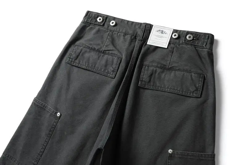 Men Streetwear Fashion Loose Casual Pure Cotton Wide Leg Baggy Pant Cityboy High Street Amikaji Cargo Pants Trousers