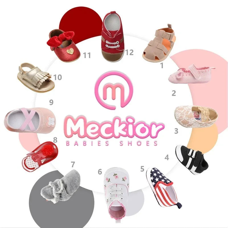 New Baby Girl Shoes Flower Gold Sparkling Bowknot Toddler Rubber Sole Anti-slip First Walkers Infant Newborn Baby Princess shoes