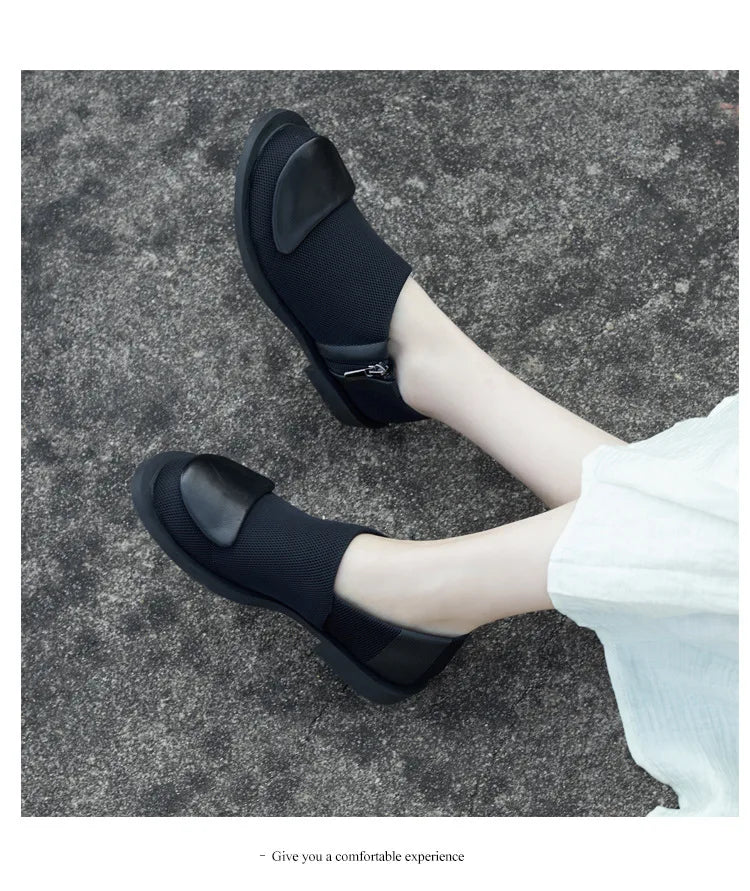 Women's Loafers 2026 New Style Genuine Leather Single Shoes for Women, Low Heel, Breathable, Luxurious Sneakers Women Shoes