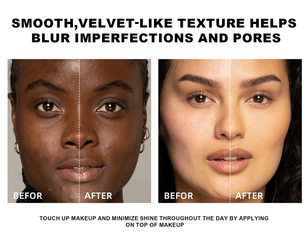 Waterproof Light Mist No-Powder Matte Concealer - Oil Control Brightening Complexion Setting Powder with Powder Puff for Makeup