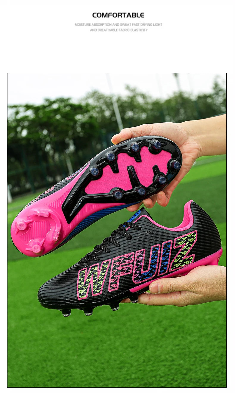 New Boy Girl  Professional Soccer Shoes Ultralight Match Training Shoes Non-Slip Cleats Grass Drop Shipping Boys Football Boots