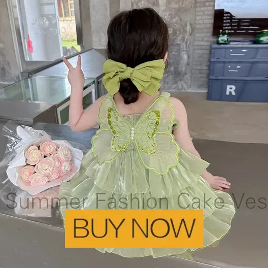Girls Summer Clothes Girls Clothes 2 To 8 Years Cute Girls' 2-Piece Set with 3D New Letter Top and Ruffle Skirt for Summer