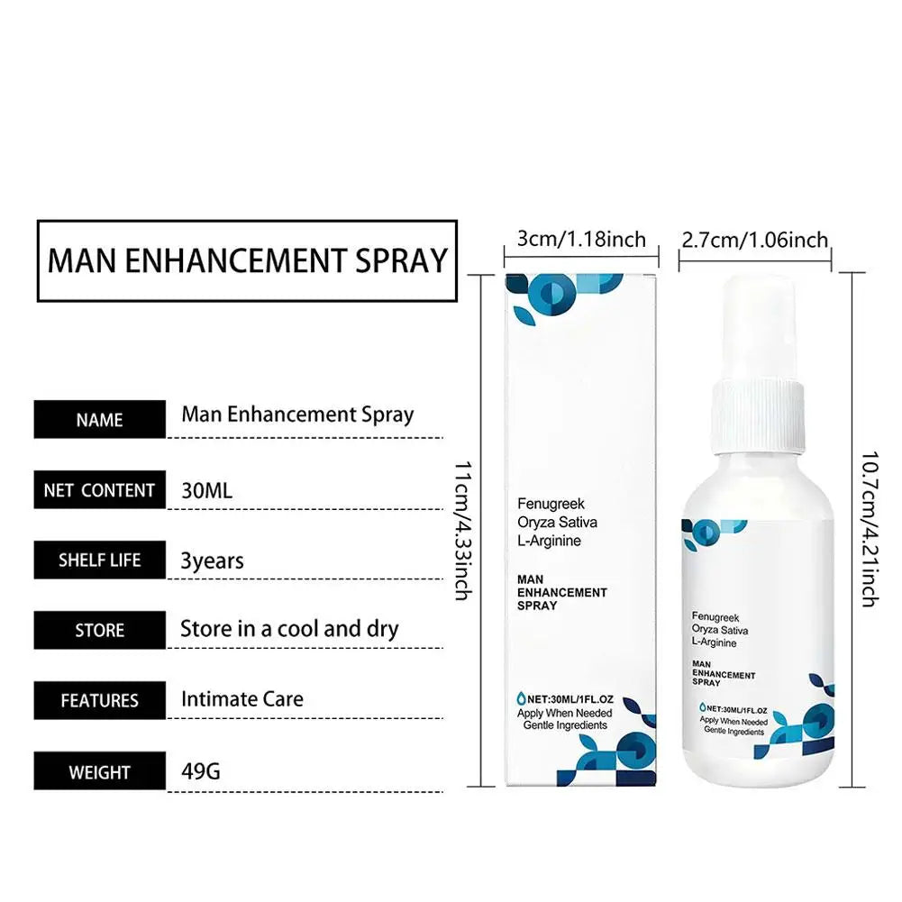 Men's Gently Care Spray Nourishes Men's Bodies Daily Condition Active Energy Recovery Care Enhancing Refreshed Body Care Spray