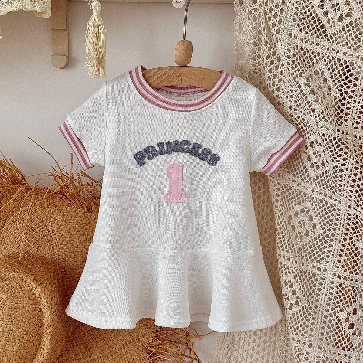 Summer New Children's Clothing Fashion Simple Dress Korean Version Girls Casual Dresse Suitable for babies aged 6 months to 3 Y