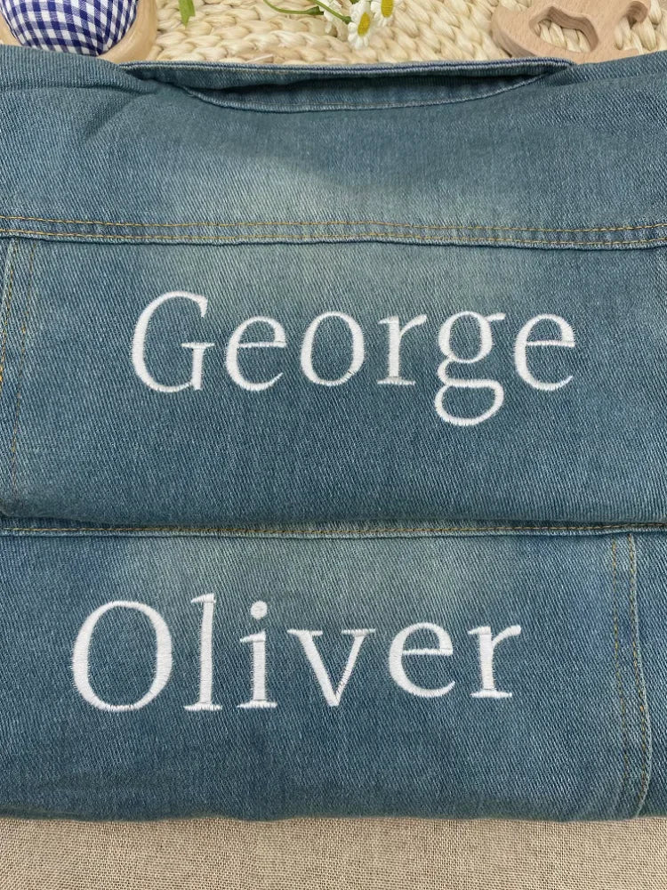 Personalized Denim Jacket Toddler Outwear Patch Coats Custom Name Jean Jacket  Ideal Gift Birth Presents Autumn 2025 New