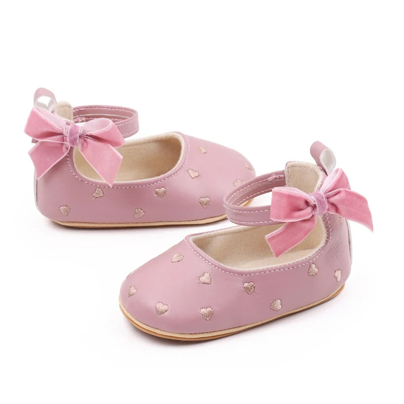 Baby Girl Shoes Cute Bowknot High Quality PU and TPR Sole Anti-slip Toddler Newborn 0-9-18 Months Prewalking Sandal 2024 BJZ3212