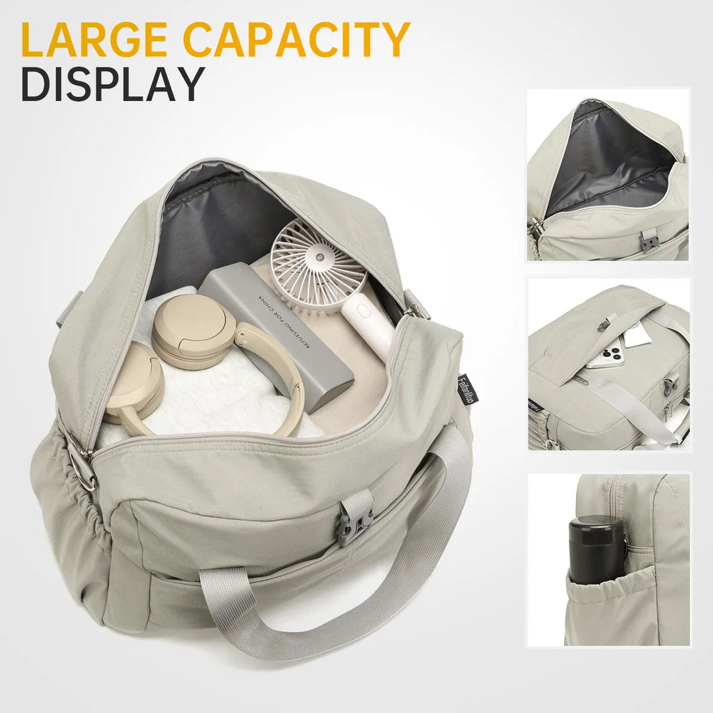 Customized Logo Short-Distance Travel Bag for Women, Lightweight Luggage Bag, Portable Sports and Fitness Bag, Travel and Business Trip Carry-On Bag, Personalized DIY