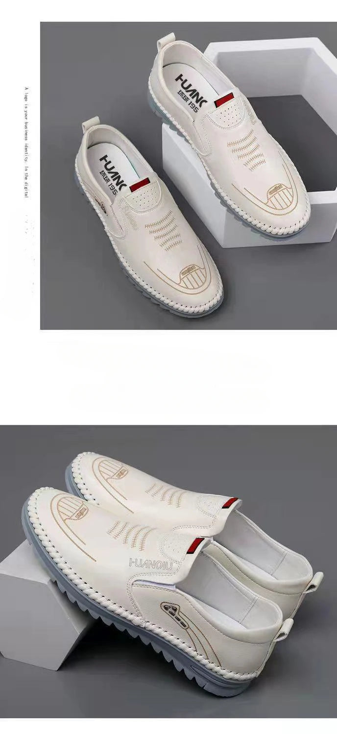 Fashion Men Loafers Lightweight Men's Driving Shoes Brand Anti-Slip Comfortable Flat Shoes Designer Rubber Sole Breathable Shoes