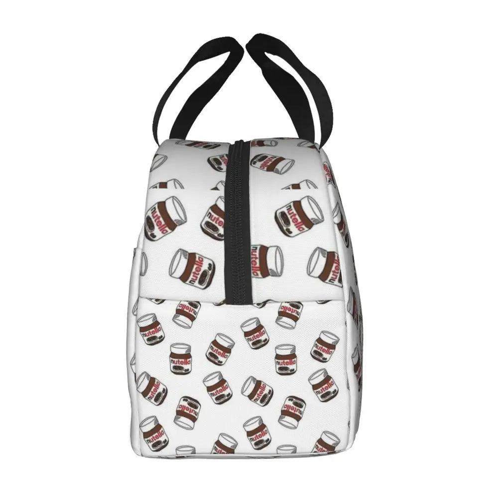 Custom Italy Nutellas Thermal Insulated Lunch Bag Women Portable Lunch Container for Outdoor Picnic Storage Food Box