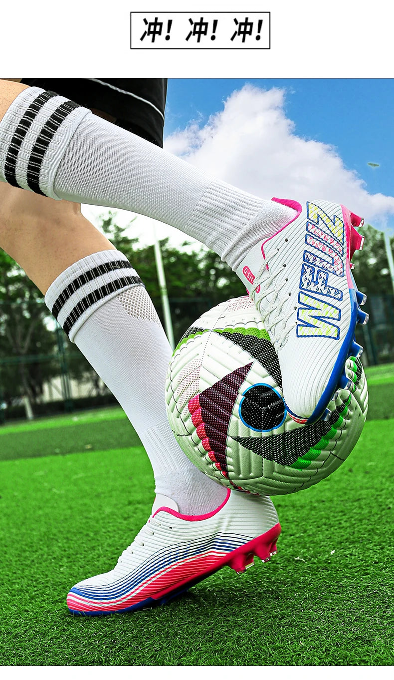 New Boy Girl  Professional Soccer Shoes Ultralight Match Training Shoes Non-Slip Cleats Grass Drop Shipping Boys Football Boots