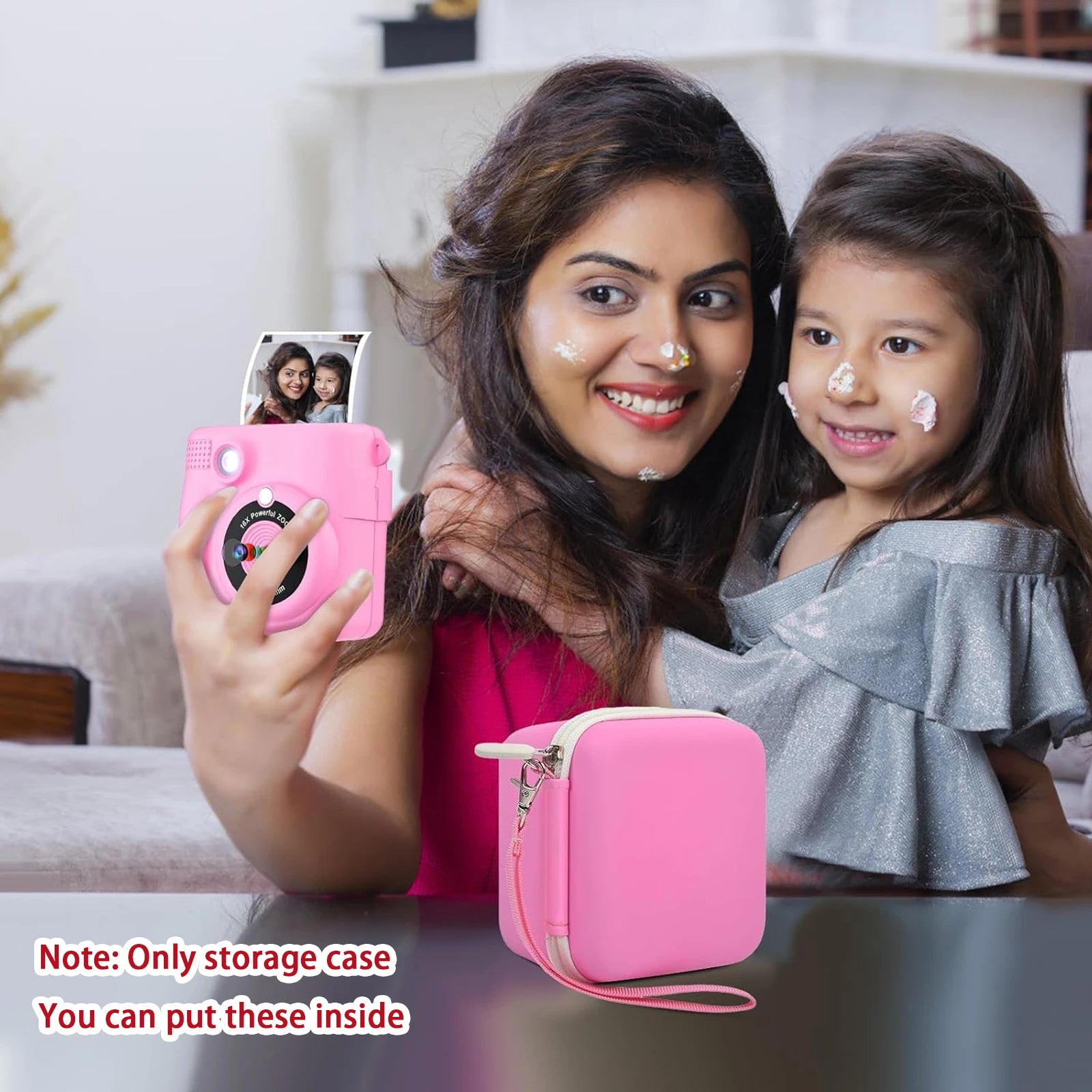 Kids Instant Print Camera Case Portable Storage Bag Toddler Digital Camera Print Paper Organizer Compatible With Most Brands
