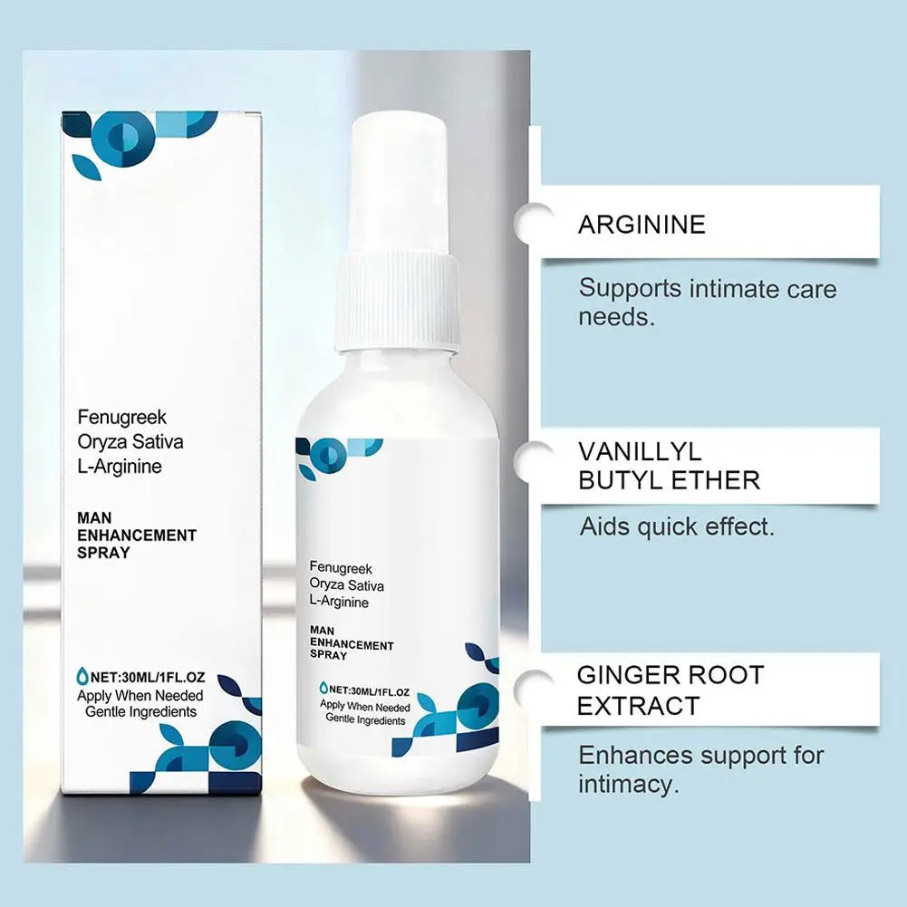 Men's Gently Care Spray Nourishes Men's Bodies Daily Condition Active Energy Recovery Care Enhancing Refreshed Body Care Spray