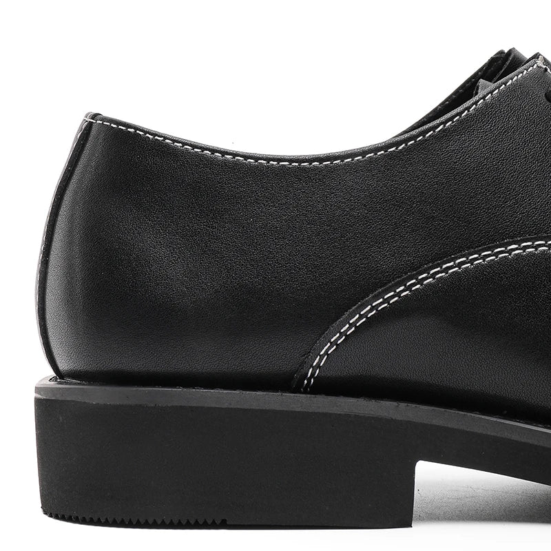 Hot Selling Men's Genuine Leather Shoes Europe America Thick Soled Wedding Shoes for Groom Fashionable Men's Business Shoes