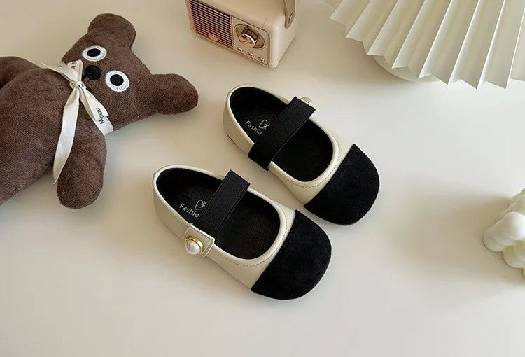 Girl Leather Shoes 2025 Autumn New Brand Girl Shoes French Princess Shoe Elegant Mary Jane Shoe Soft Sole Party Dresses for Girl