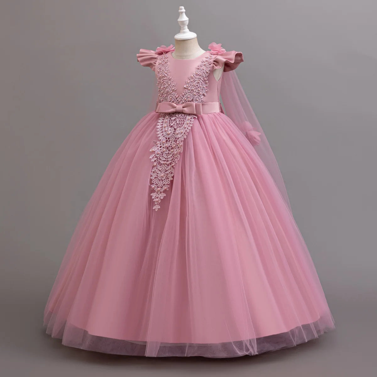 4-12 years old Dress up dance party girl dress tulle girl wedding dress elegant girl party dress kids Christmas dress