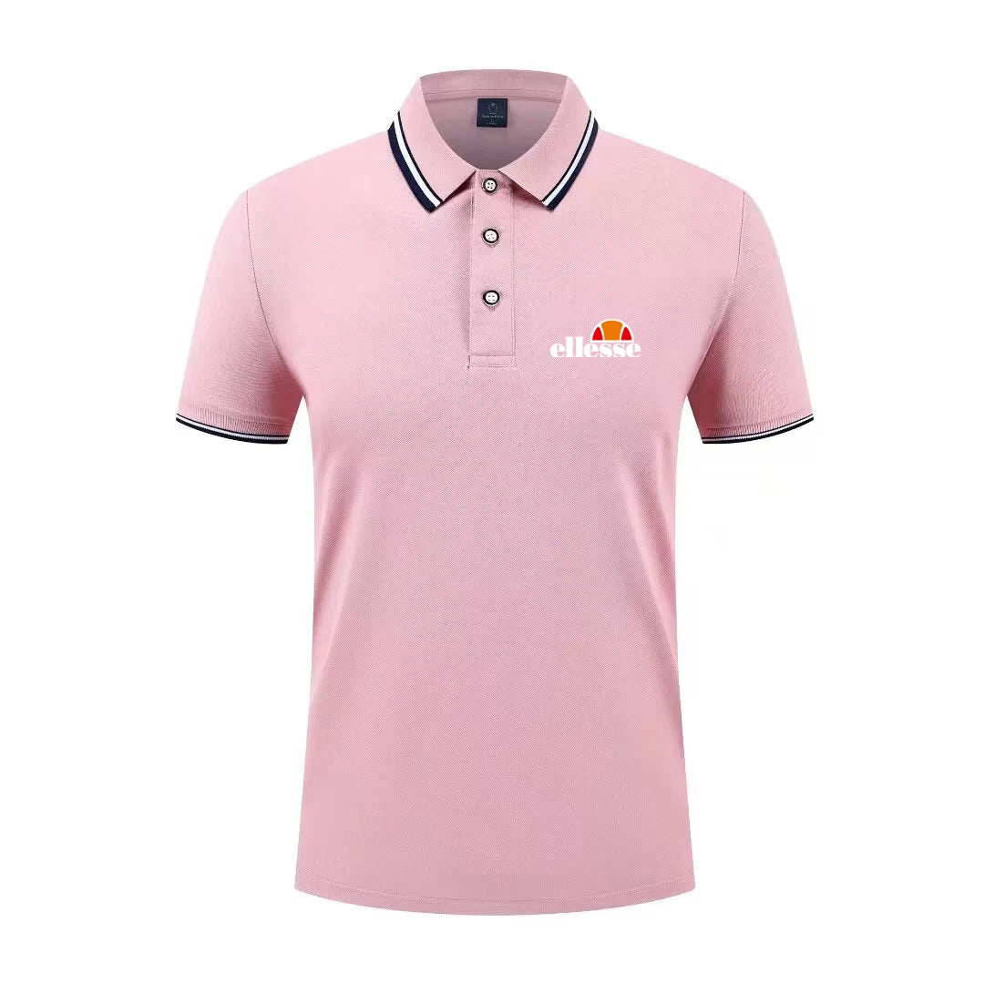 Golf men's collar knitted polo shirt, business casual men's short sleeved summer new clothing