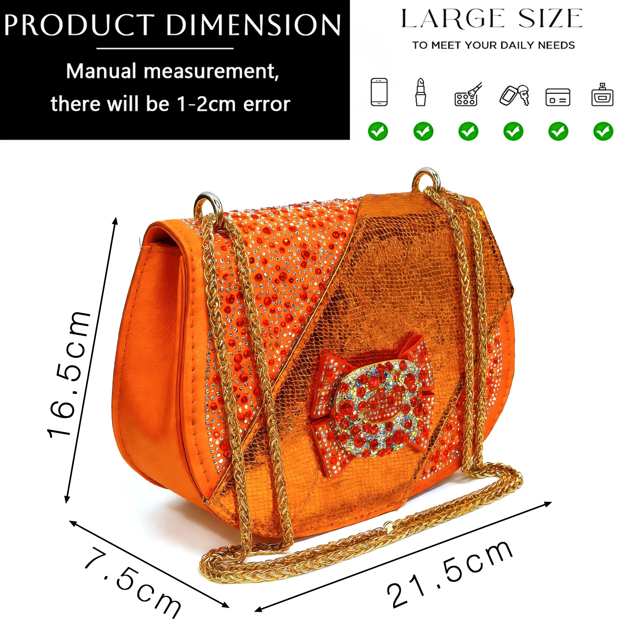 Nigeria Design Open Toe High Heels & Bag Set Gold Color blocking Hot Rhinestones Fashion Elegant Sexy High Heels