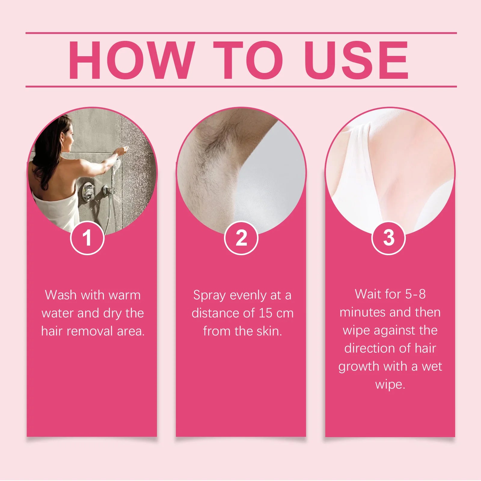Body Hair Removal Spray - Gentle, Refreshing, Non-Irritating Care for Skin, Hair Cleansing and Removal Spray