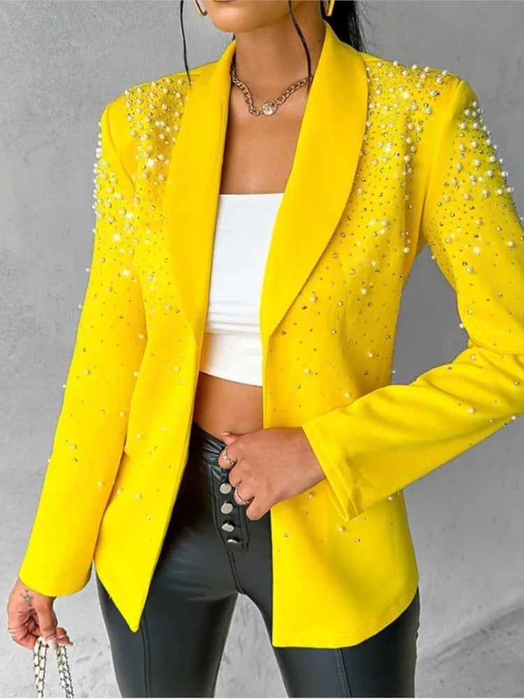 Fashion Blazers For Women Streetwear Autumn Spring Casual Long Sleeve Jacket Turndown Collar Slim Coats Suit Female's Wear